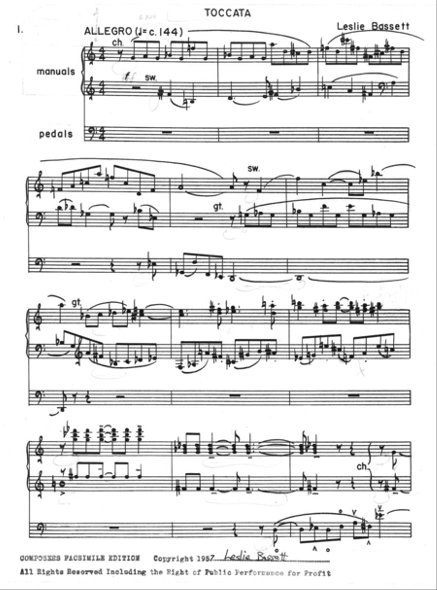 [Bassett] Toccata Organ Solo scores gallery preview page 3