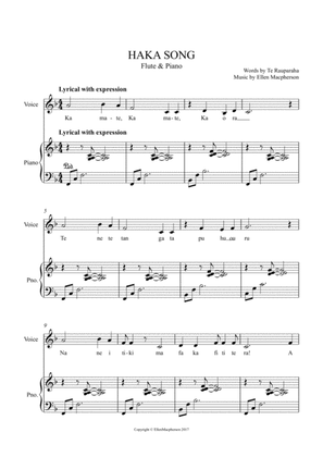 HAKA SONG - Vocal/Piano