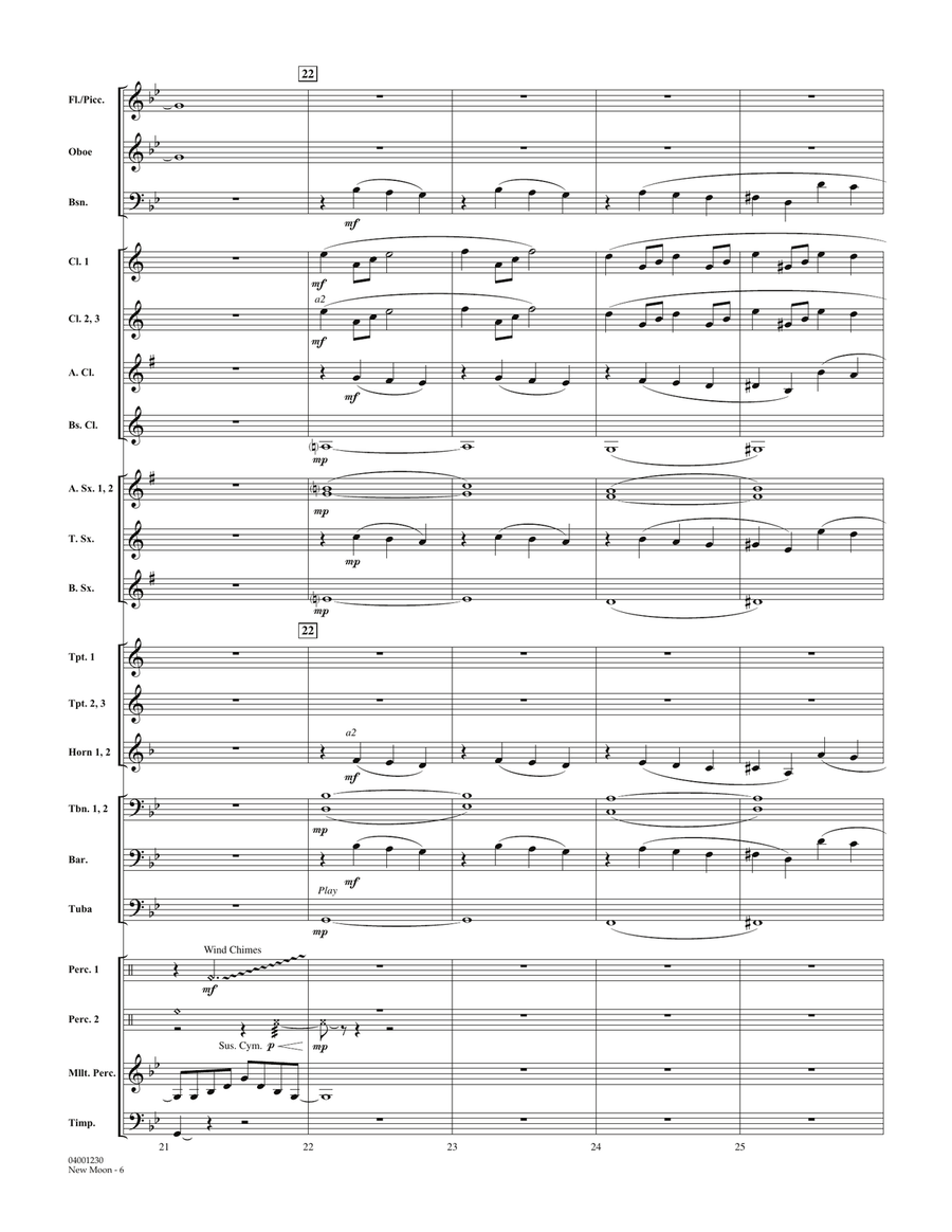 New Moon (The Meadow) - Full Score Concert Band scores gallery preview page 6