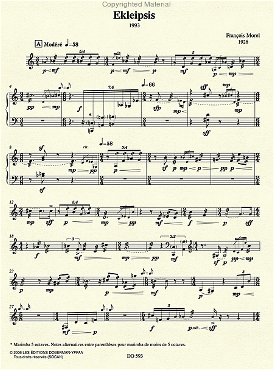 Ekleipsis Marimba scores gallery preview page 2