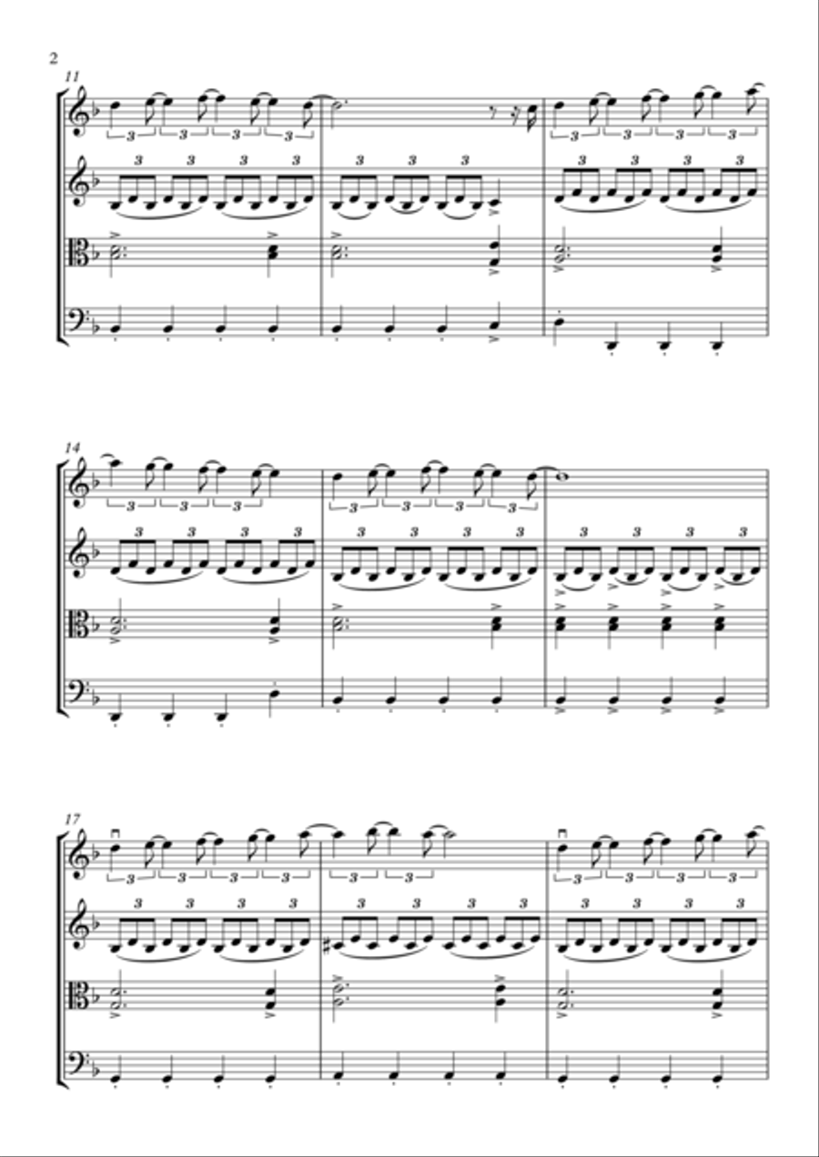 Call Me String Quartet scores gallery preview page 3