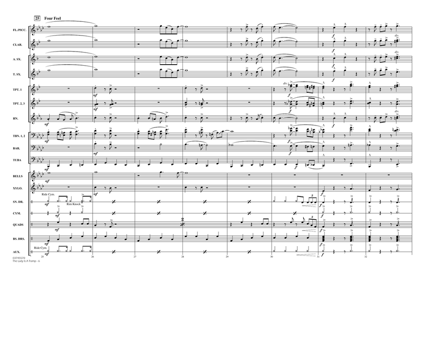 The Lady Is A Tramp - Full Score Marching Band scores gallery preview page 5