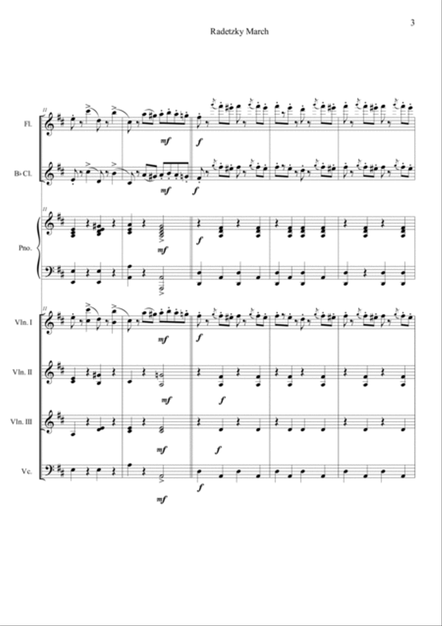 Radetzky Marsch Radetzky Marsch Orchestra scores gallery preview page 3