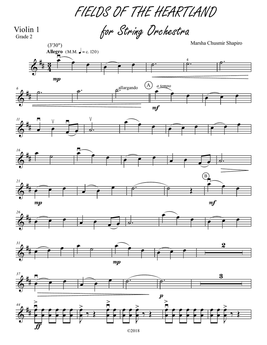 Fields of the Heartland for String Orchestra String Orchestra scores gallery preview page 2
