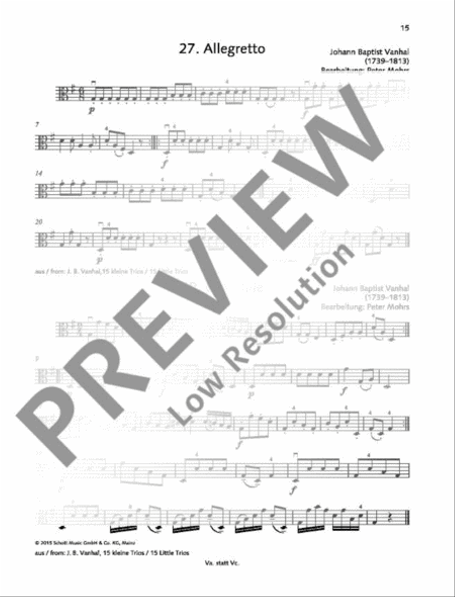 Classical Music for Children Viola scores gallery preview page 16