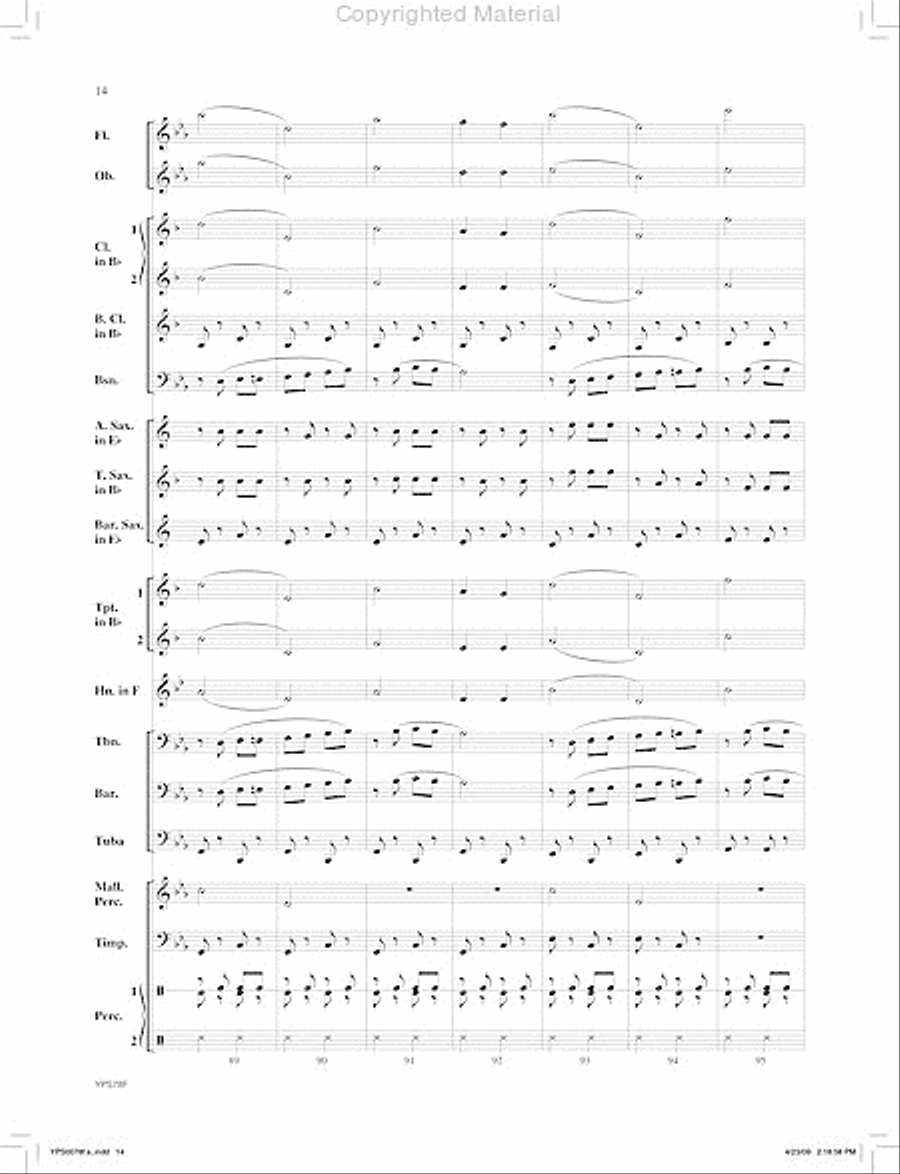 Pivot Man Concert Band scores gallery preview page 15