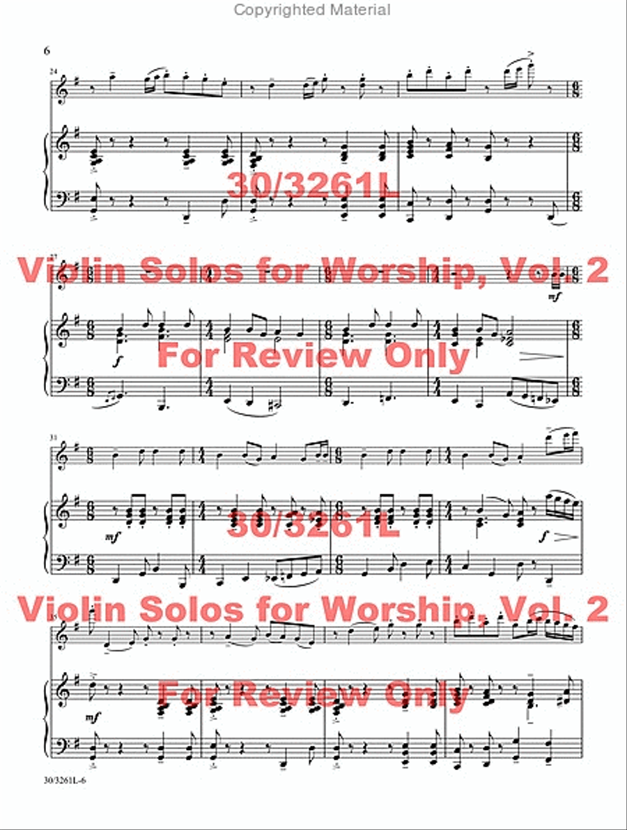 Violin Solos for Worship, Vol. 2 image number null