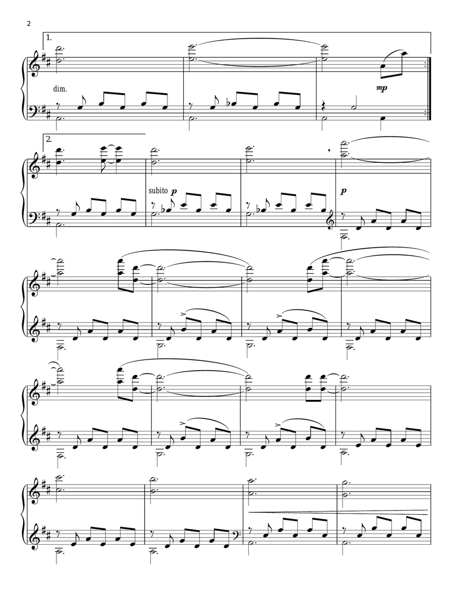 For Lise Piano Solo scores gallery preview page 2