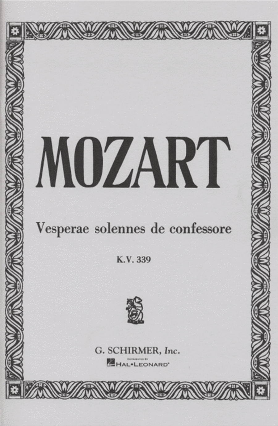 Vesperae Solennes de Confessore, KV339 4-Part scores gallery preview page 1