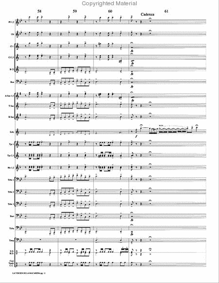 La Virgen de la Macarena La Virgen de la Macarena Concert Band scores gallery preview page 14
