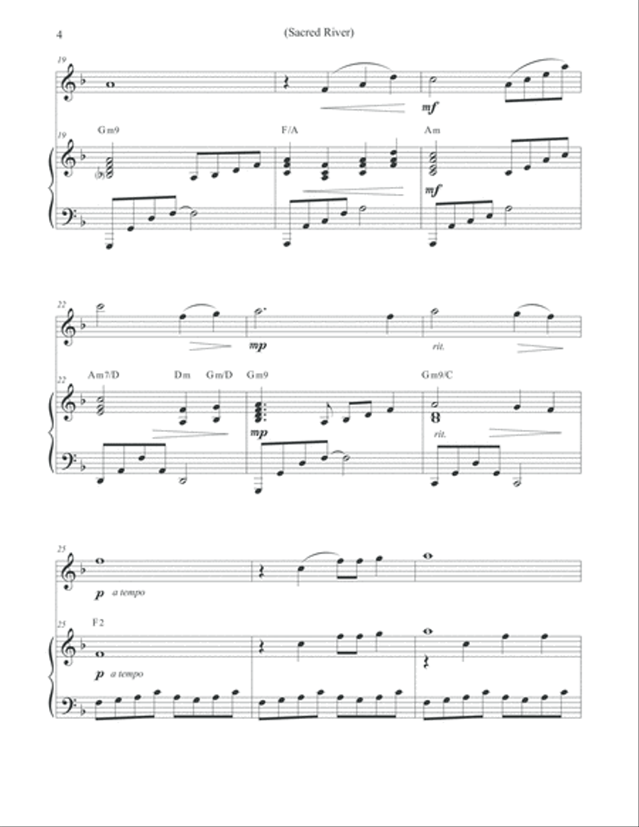 Sacred River - Violin/Piano - O Shenandoah/The Water is Wide Violin Solo scores gallery preview page 4