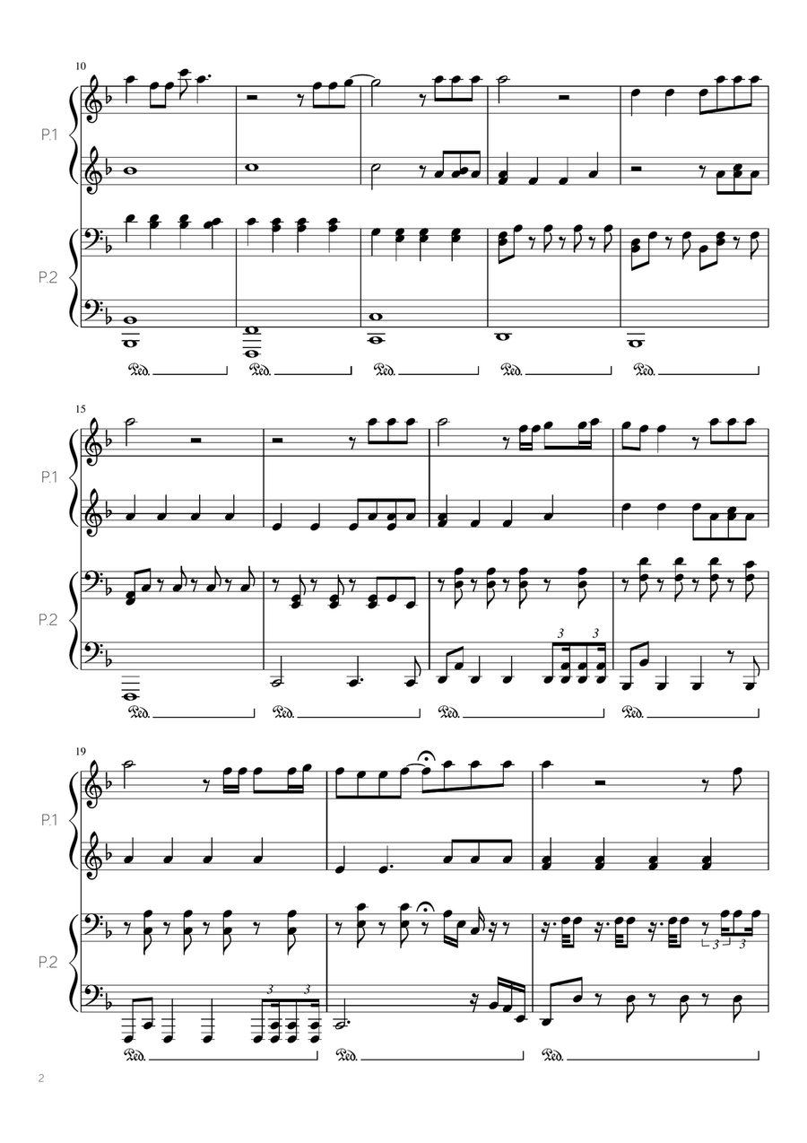 Faded Piano scores gallery preview page 2