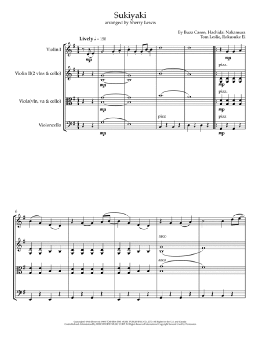 Sukiyaki String Trio scores gallery preview page 4