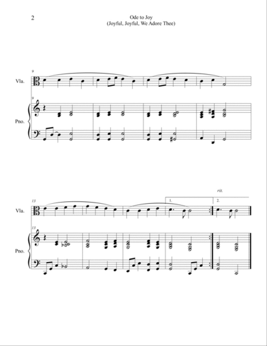 20 Easter Hymn Solos for Viola and Piano: Vols. 1 & 2 image number null