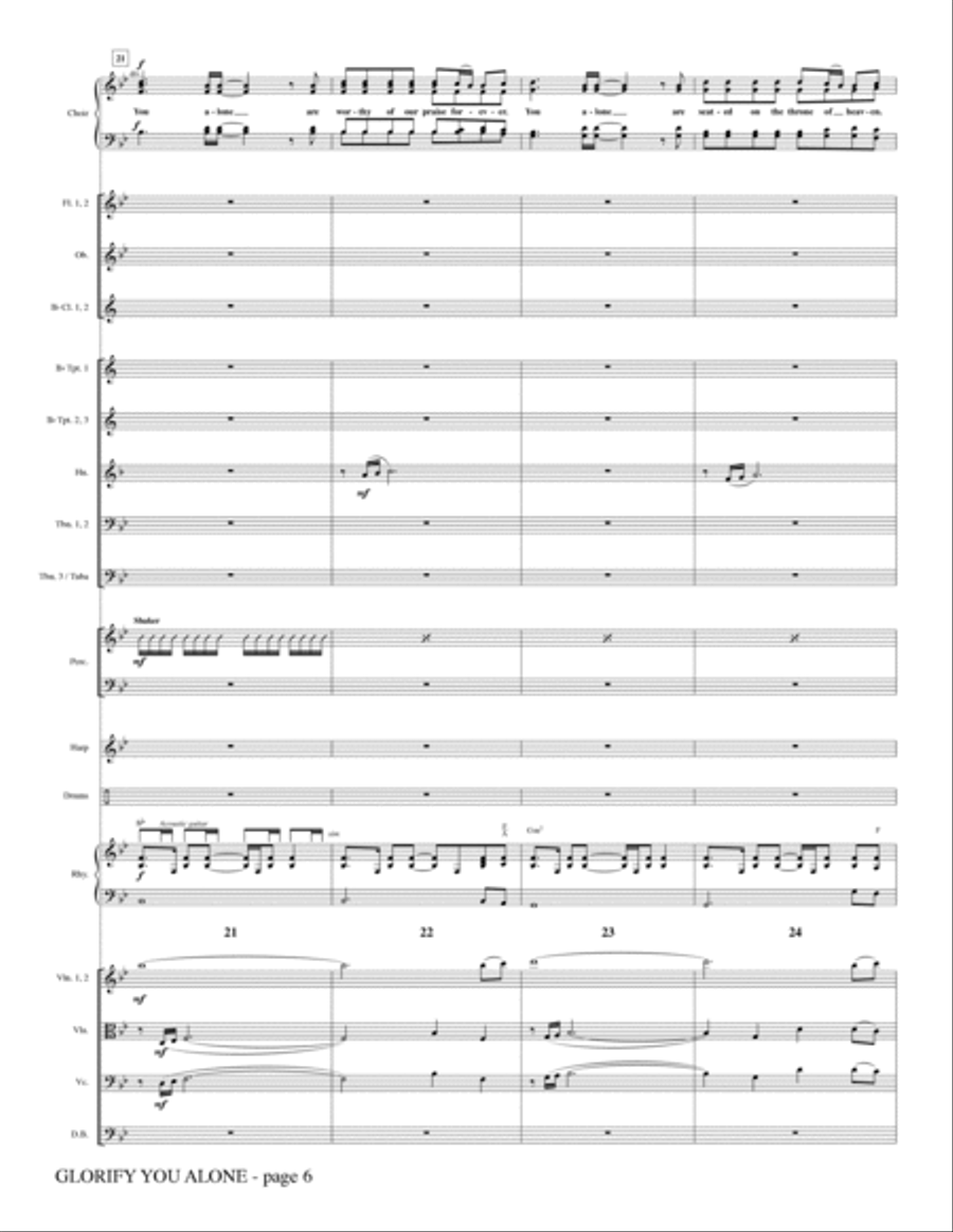 Glorify You Alone - Full Score Choir scores gallery preview page 6