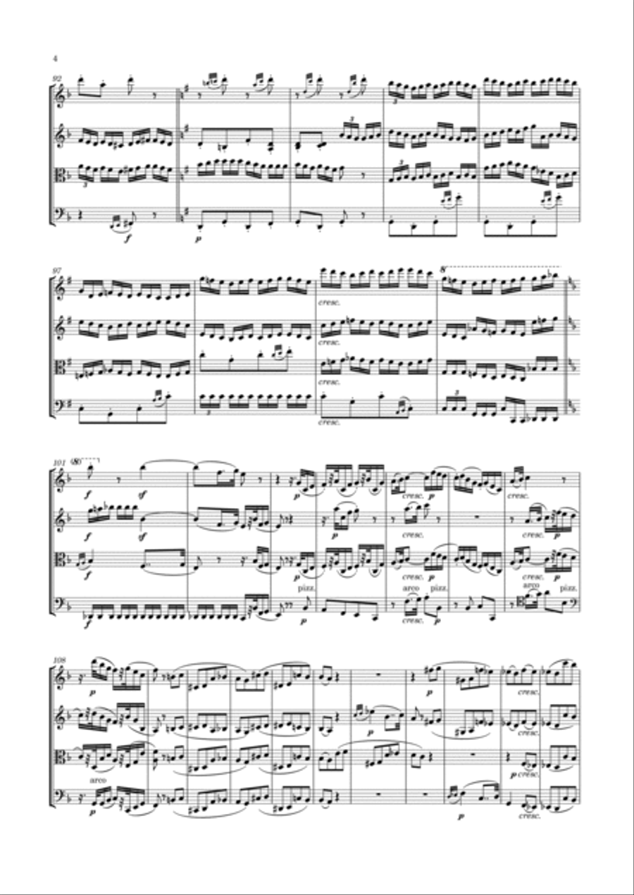 Beethoven - String Quartet No.16 in in F major, Op.135 String Quartet scores gallery preview page 5