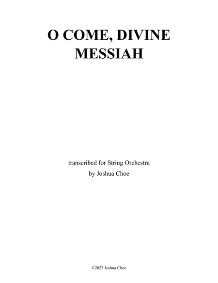 O Come, Divine Messiah image number null