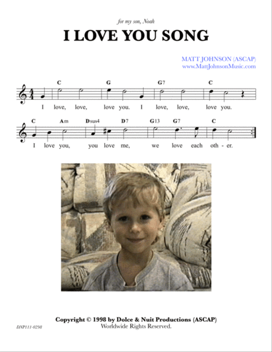 I Love You Song I Love You Song Voice scores gallery preview page 2