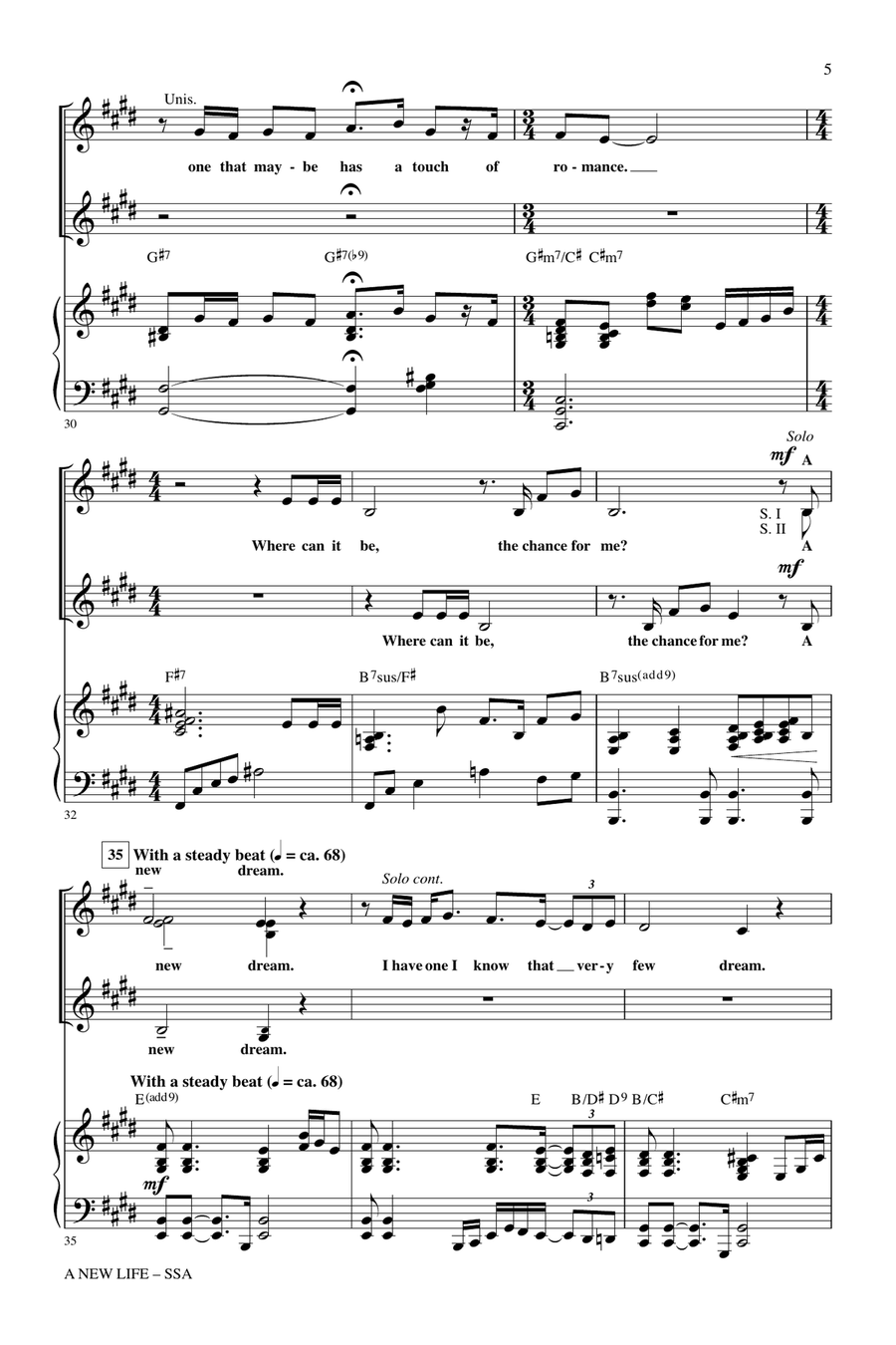 A New Life (from Jekyll & Hyde) SSA scores gallery preview page 4