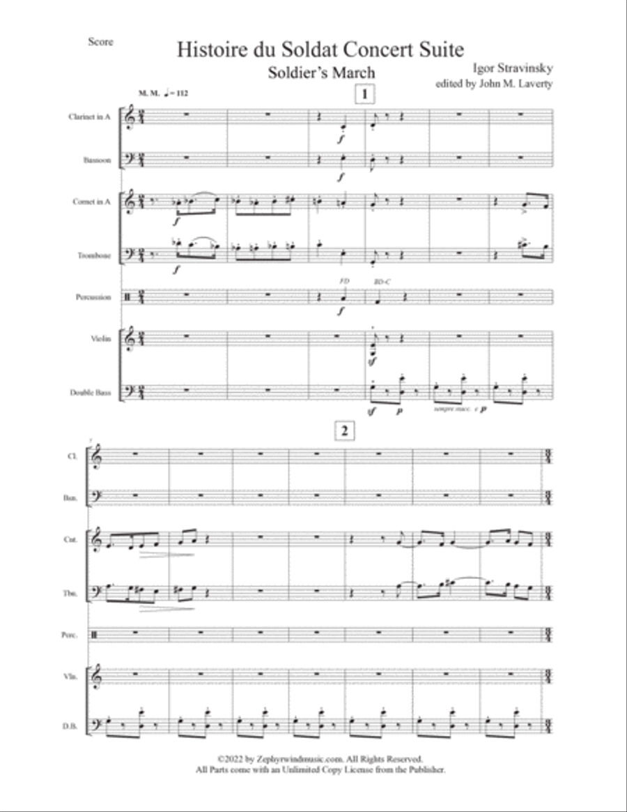 Histoire du Soldat Concert Suite Chamber Music scores gallery preview page 4