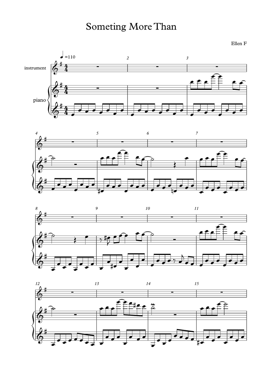 Something More Than Easy Piano scores gallery preview page 1