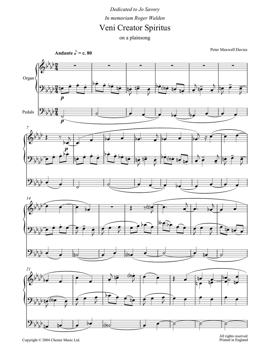Veni Creator Spiritus Veni Creator Spiritus Piano scores gallery preview page 1
