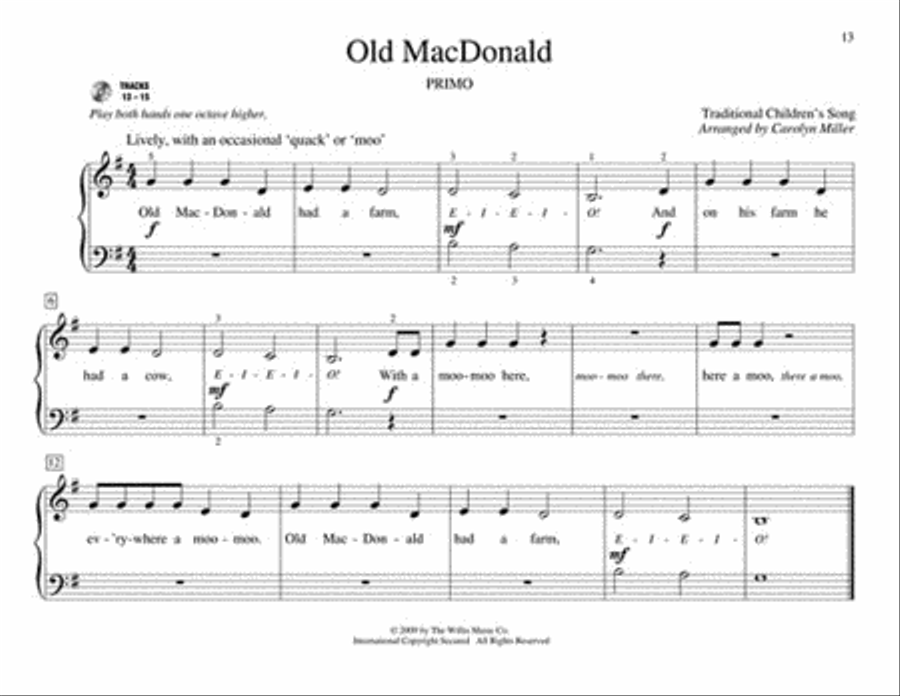 Teaching Little Fingers to Play Easy Duets Piano Method scores gallery preview page 6