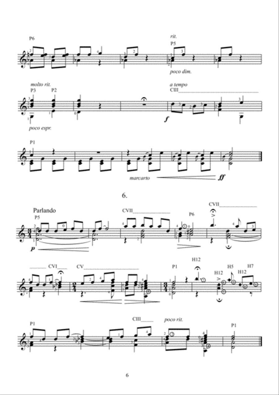 Hungarian and Slovak Folk Songs and Dances Classical Guitar scores gallery preview page 6