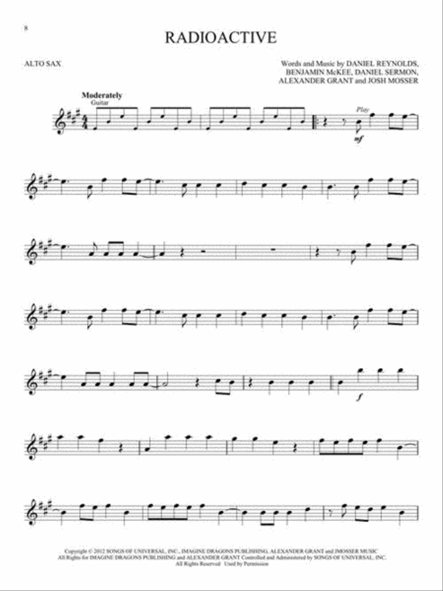 Chart Hits Alto Saxophone scores gallery preview page 5