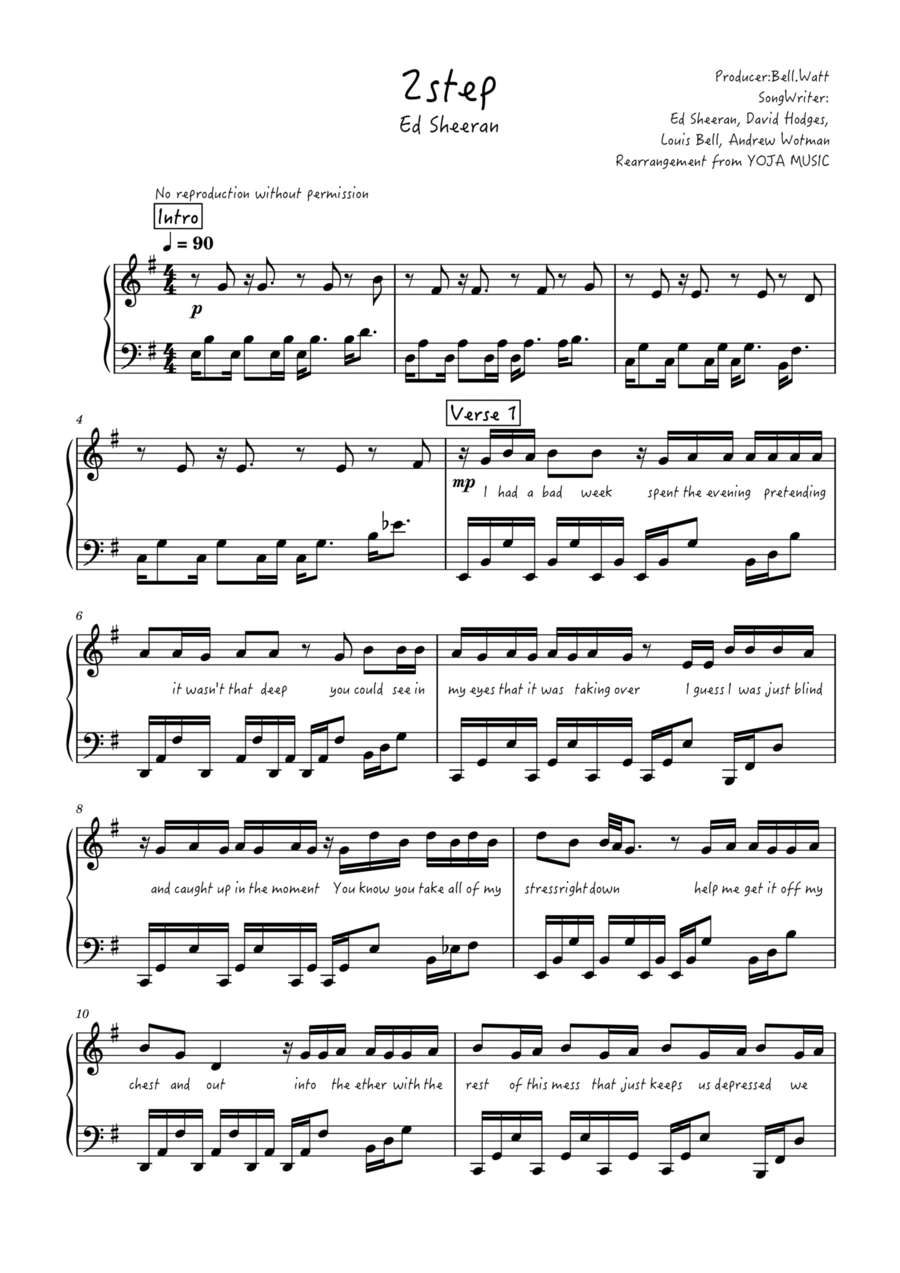 2step Piano Solo scores gallery preview page 1