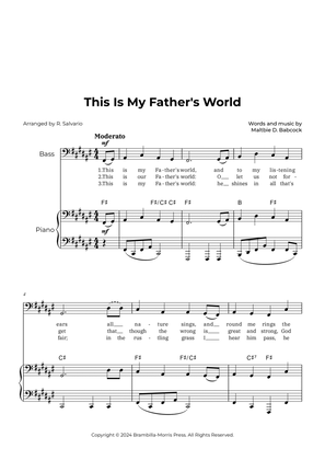 This Is My Father's World (Key of F-Sharp Major)