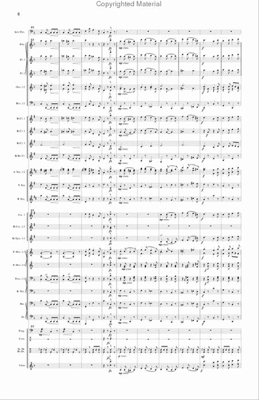 Seventy-Six Trombones (trombone and concert band) Concert Band scores gallery preview page 9