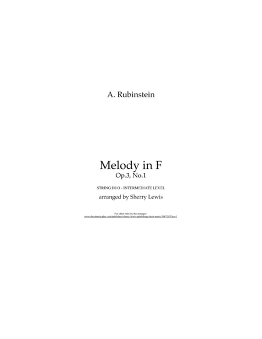 Melody In F, Op.3 No. 1 image number null