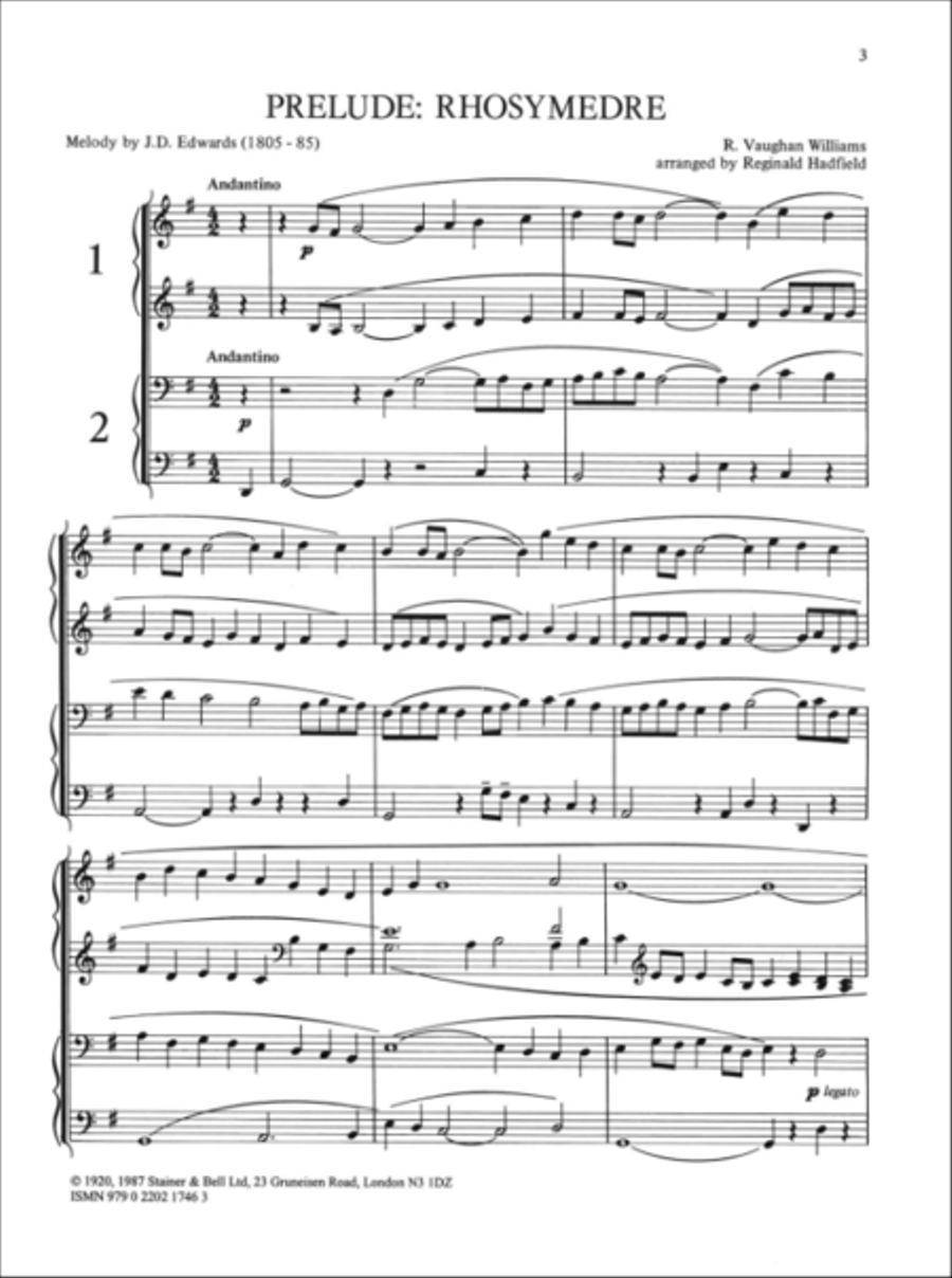 Rhosymedre. Arranged by Reginald Hadfield Piano Duet scores gallery preview page 2