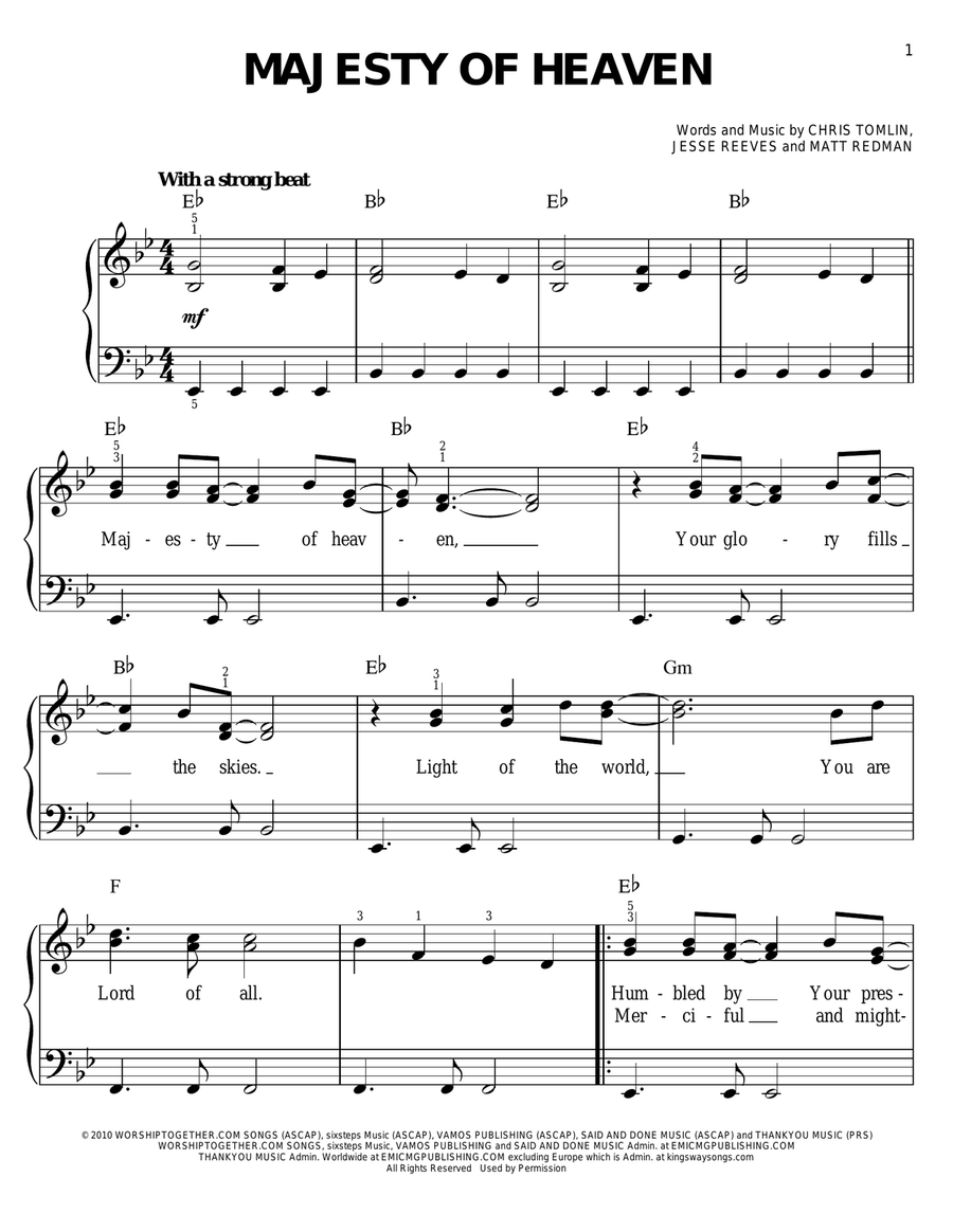 Majesty Of Heaven Majesty Of Heaven Voice scores gallery preview page 1
