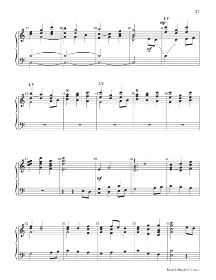 Keep It Simple 5 (Christmas Sacred and Secular) 3-Octaves scores gallery preview page 30