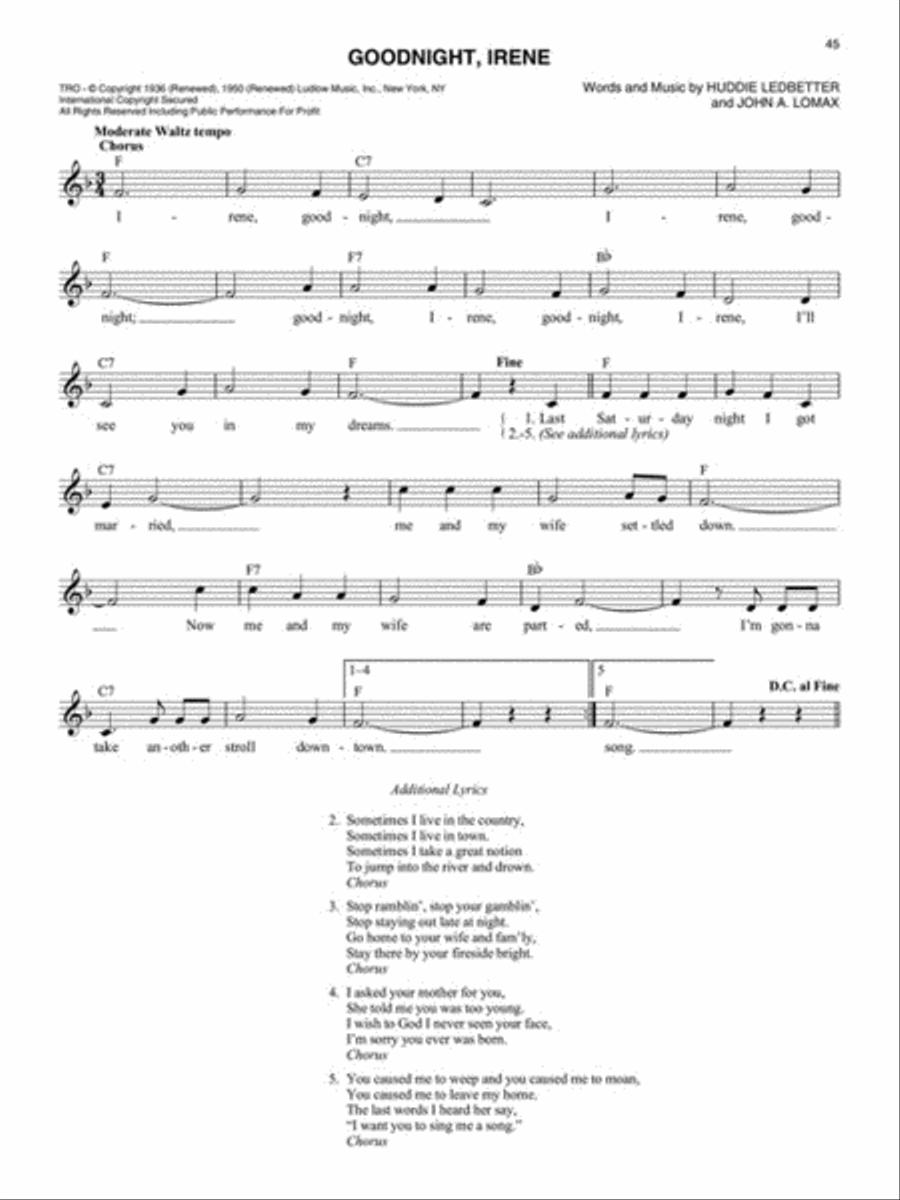 Pete Seeger Centennial Songbook Voice scores gallery preview page 5