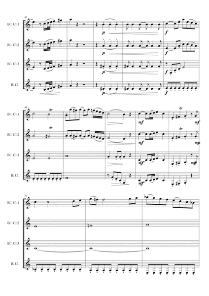 Divertimento Mtv. 1 in Bb for Clarinet Quartet image number null