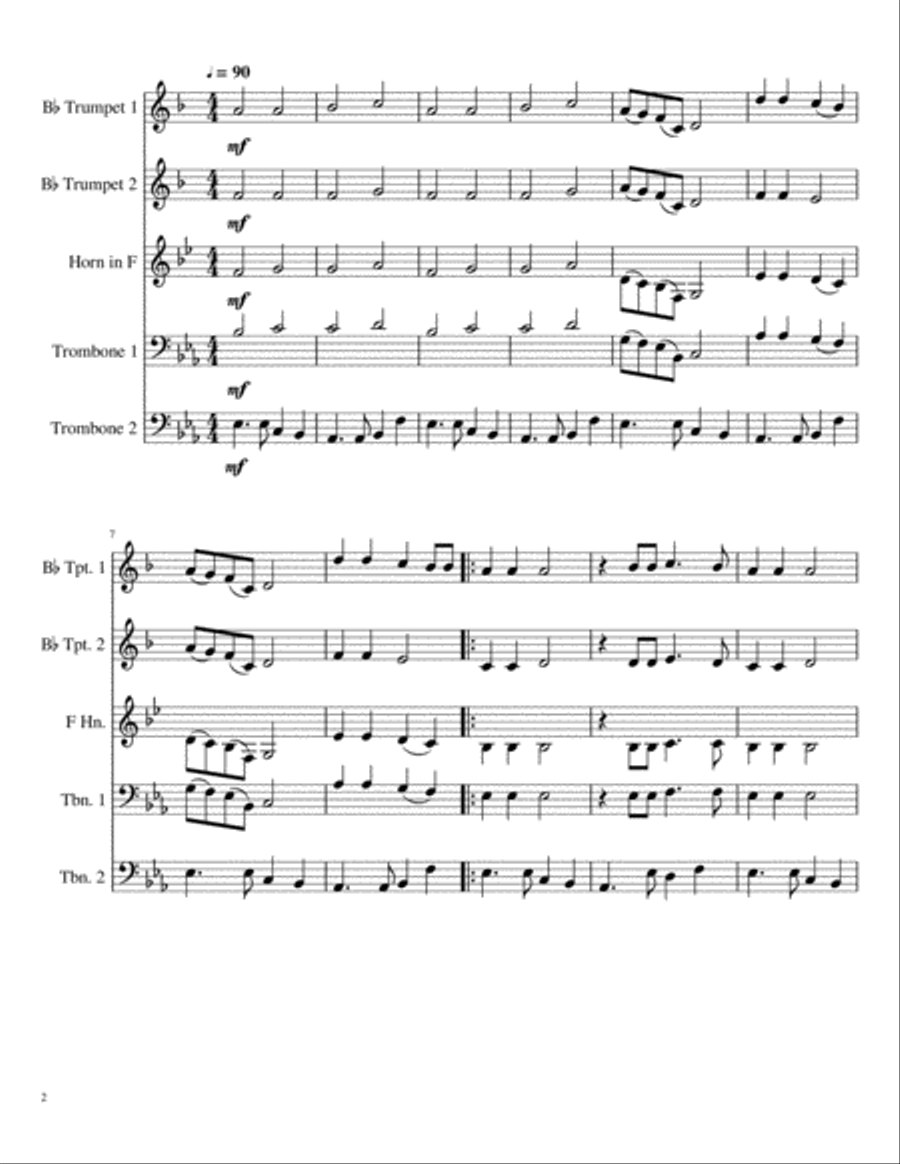 All I Have To Do Is Dream Brass Ensemble scores gallery preview page 2