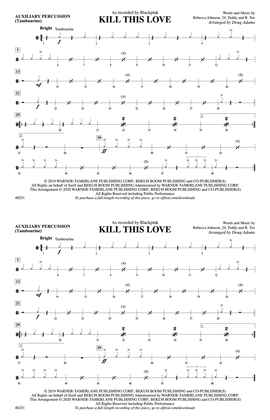 Kill This Love: Auxiliary Percussion