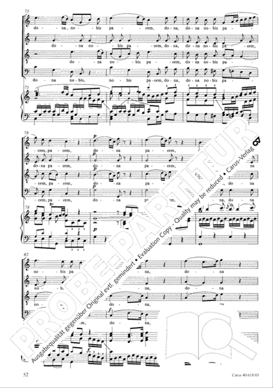 Mass in C (Missa in C) 4-Part scores gallery preview page 53