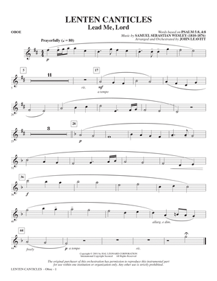 Lenten Canticles (A Passion Cantata) - Oboe