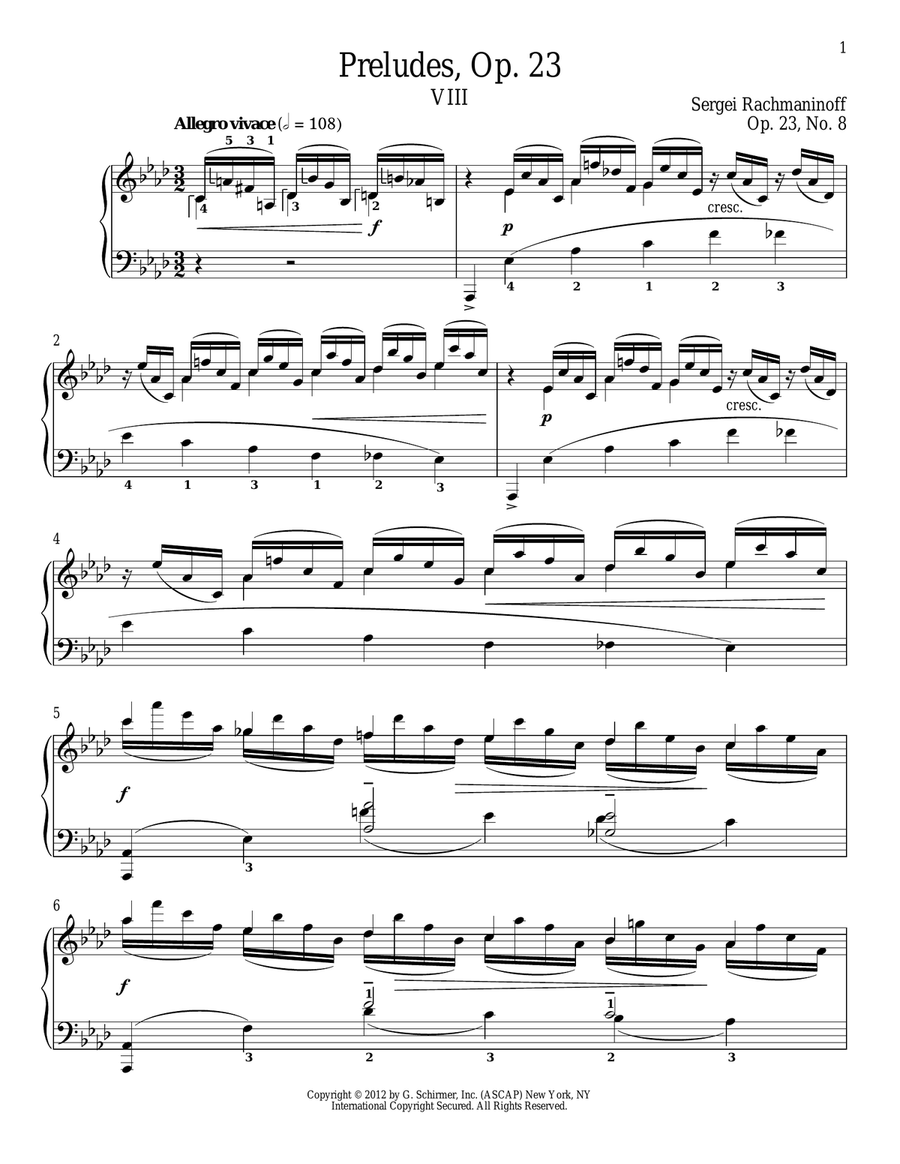 Prelude In A-Flat Major, Op. 23, No. 8