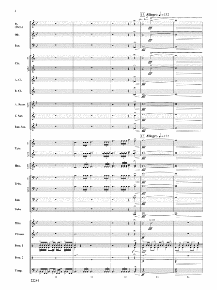 We Shall Lift Lamps of Courage: Score Concert Band scores gallery preview page 4