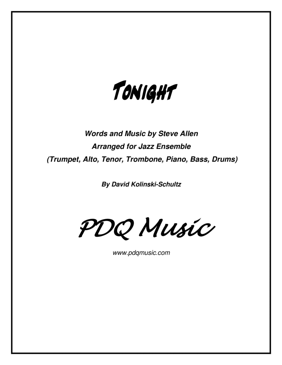 Tonight Jazz Ensemble scores gallery preview page 1
