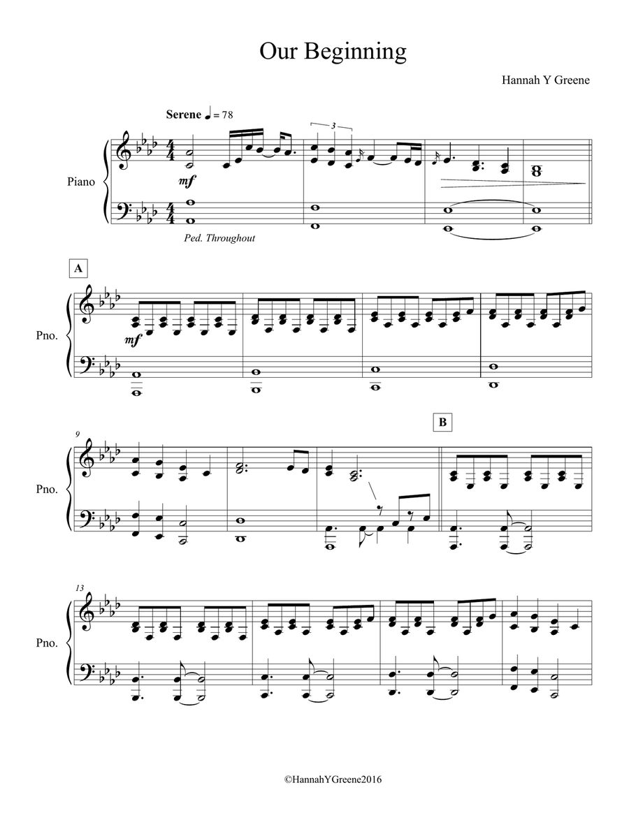 Our Beginning Our Beginning Piano Solo scores gallery preview page 3