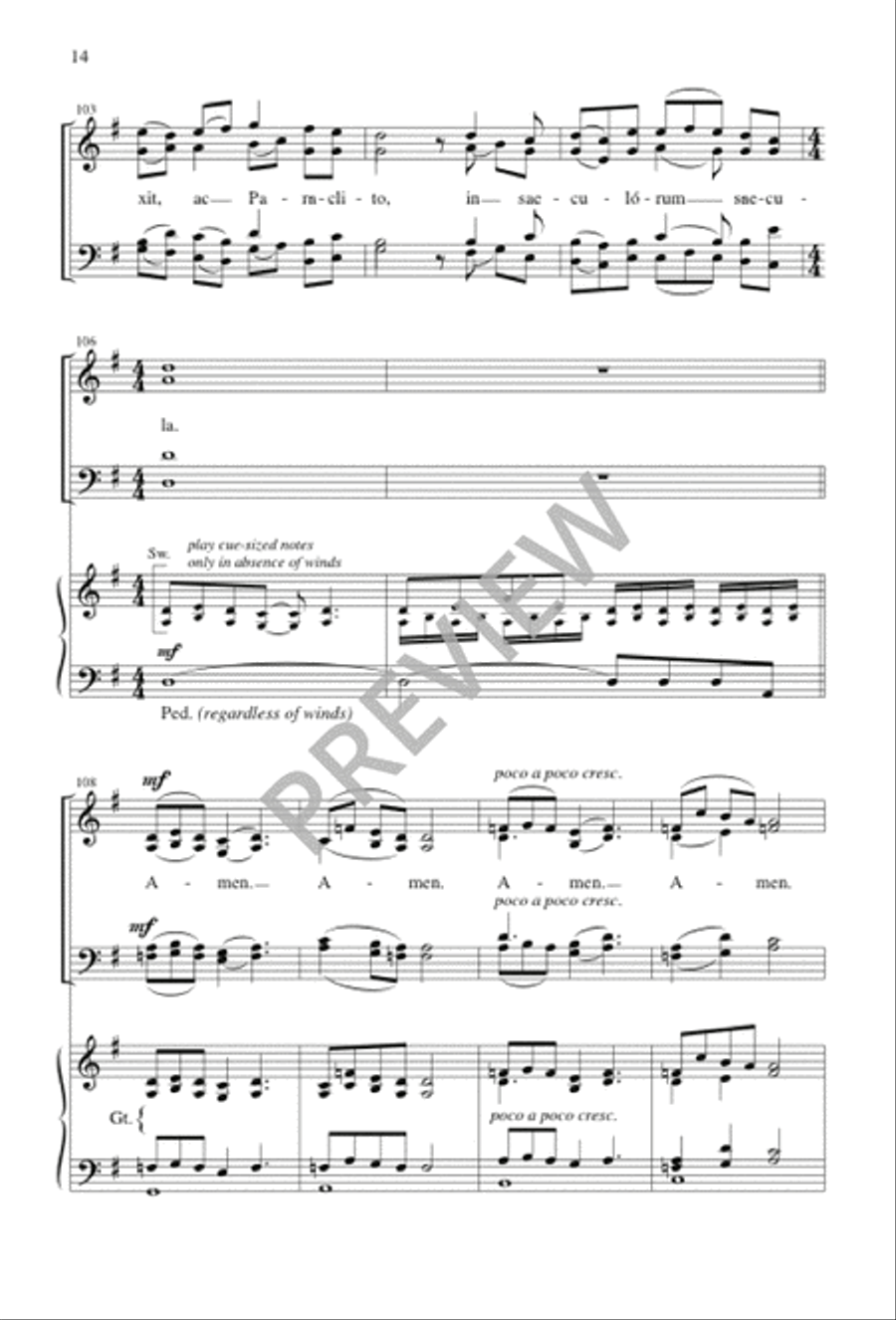 Ven, Creador, Espíritu Divino / Come, Spirit Blest, Creator God 4-Part scores gallery preview page 14