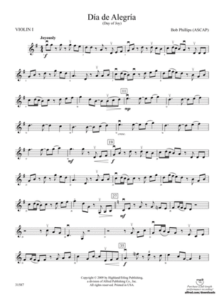 Día de Alegría (Day of Joy): 1st Violin