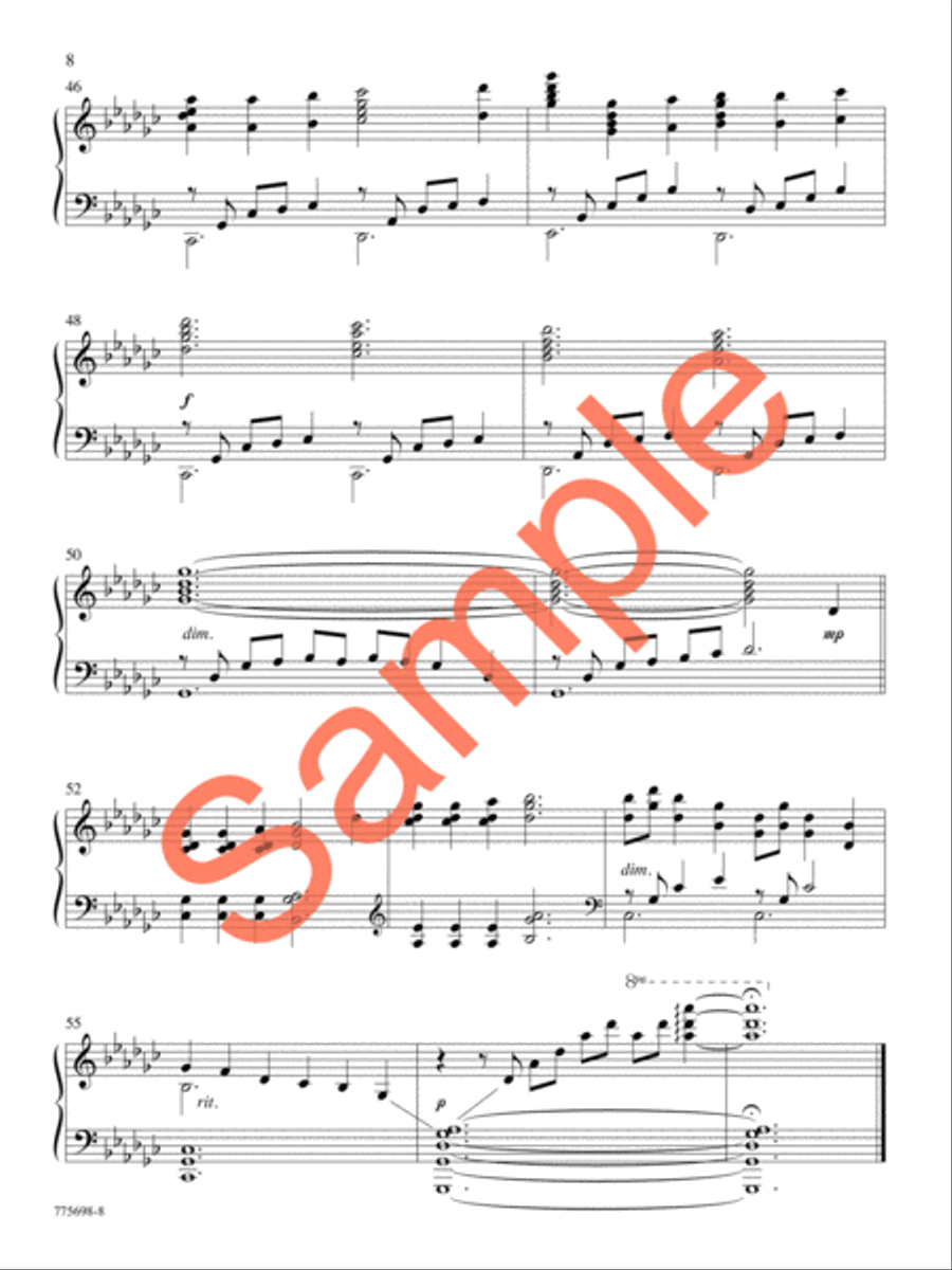 Hiding in Thee Piano Solo scores gallery preview page 8