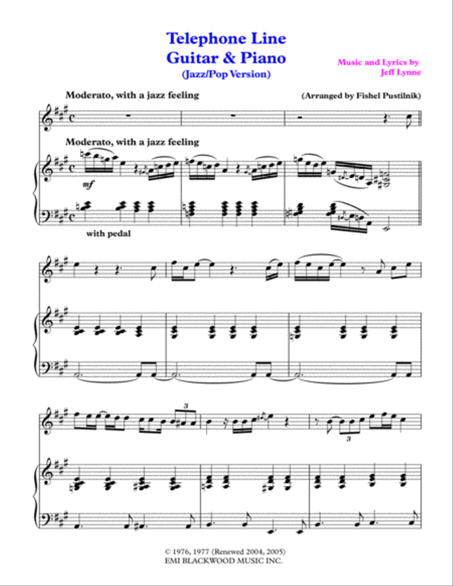 Telephone Line Electric Guitar scores gallery preview page 2